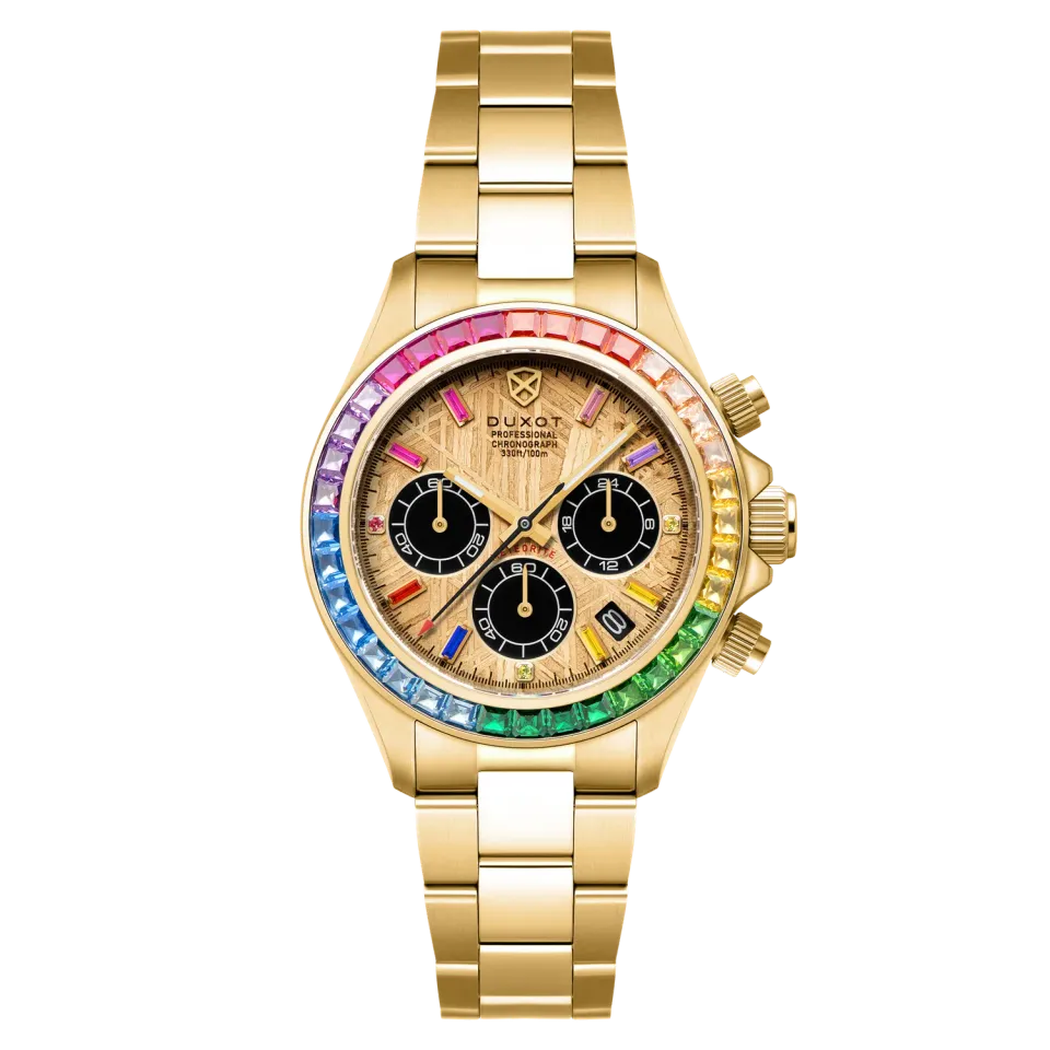 Duxot Accelero Meteorite klokke Gold Meteorite 39 mm