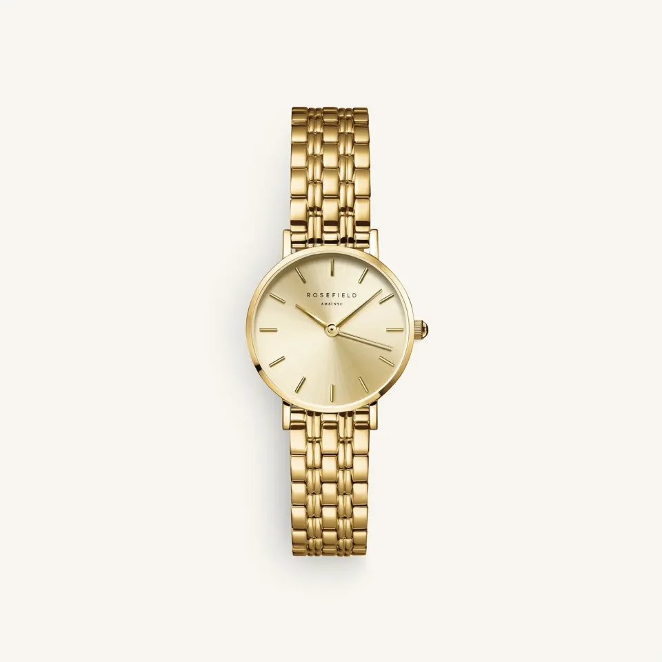 Rosefield Small Edit Champagne klokke 26 mm gull