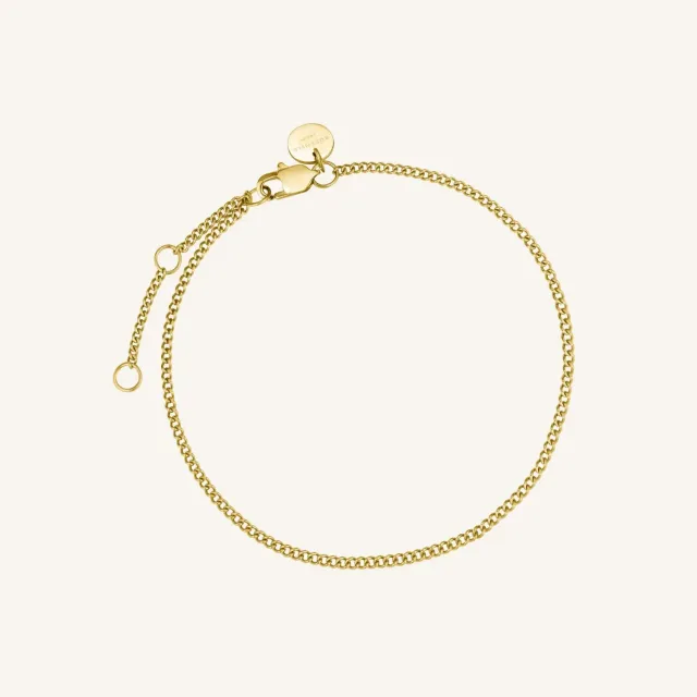Rosefield Flat Curb Bracelet armbånd gull eller sølv