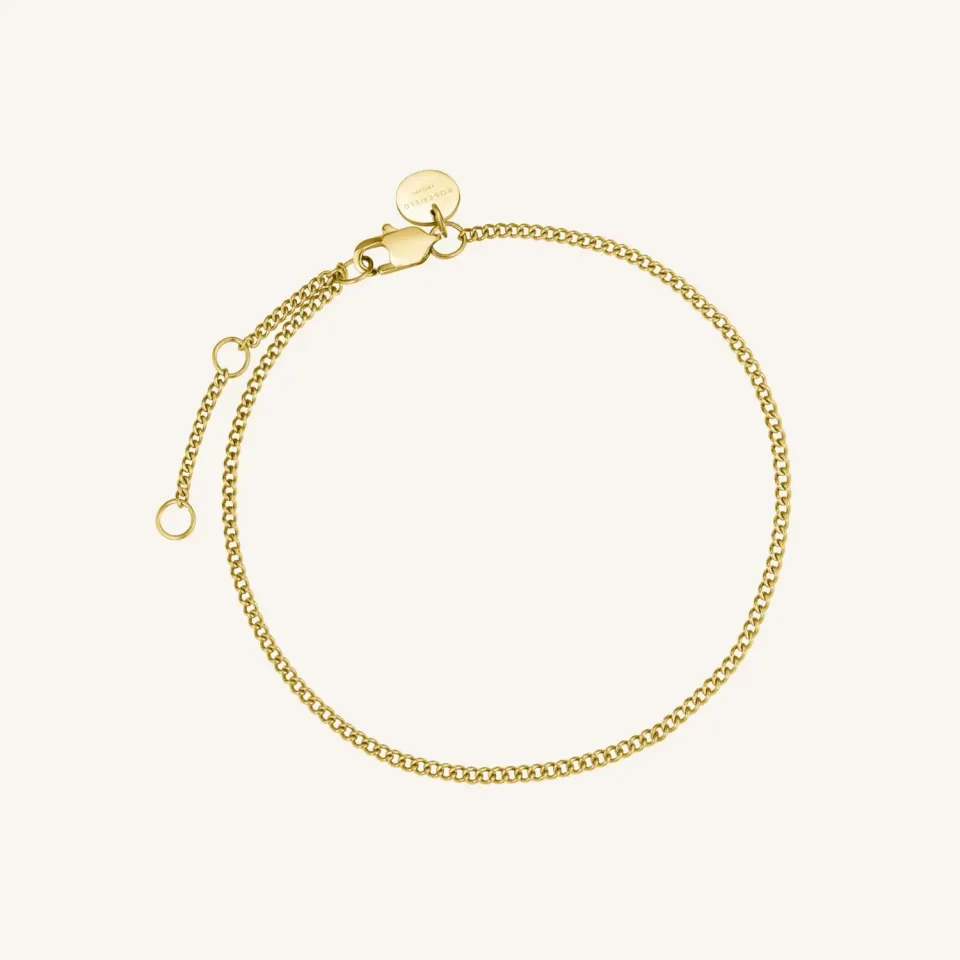 Rosefield Flat Curb Bracelet armbånd gull eller sølv