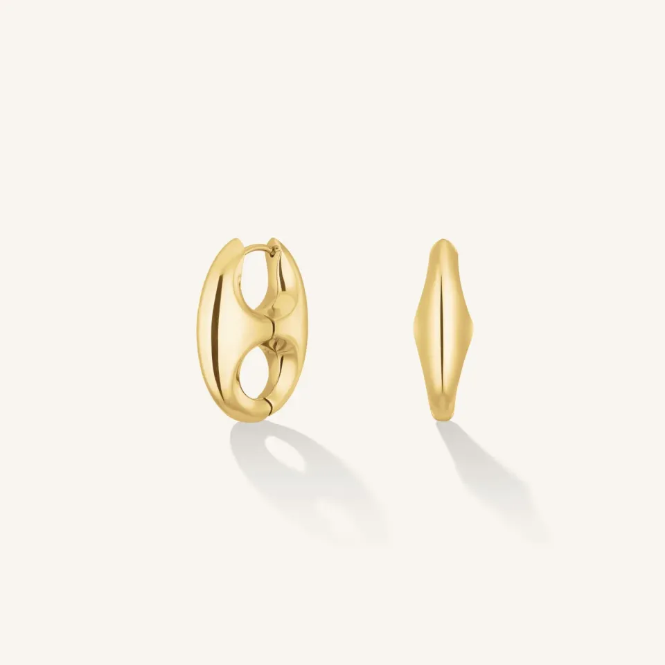 Rosefield Essentials Coffee Bean Earrings øredobber gull