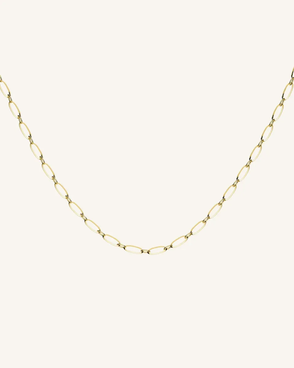 Rosefield Essentials Oval Necklace halskjede gull/sølv 40–43 cm