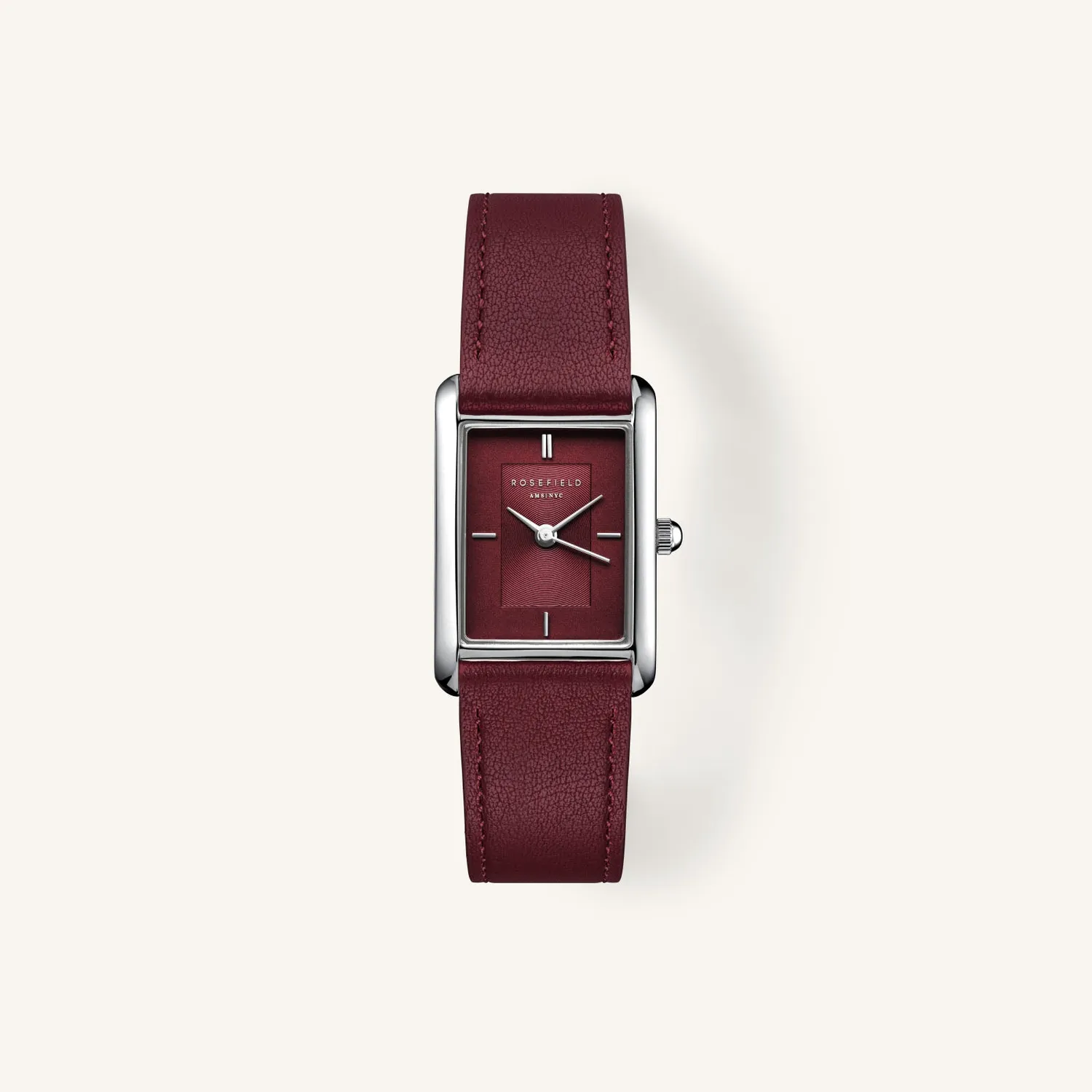 Rosefield Heirloom Burgundy Leather Strap klokkereim 16 mm lær