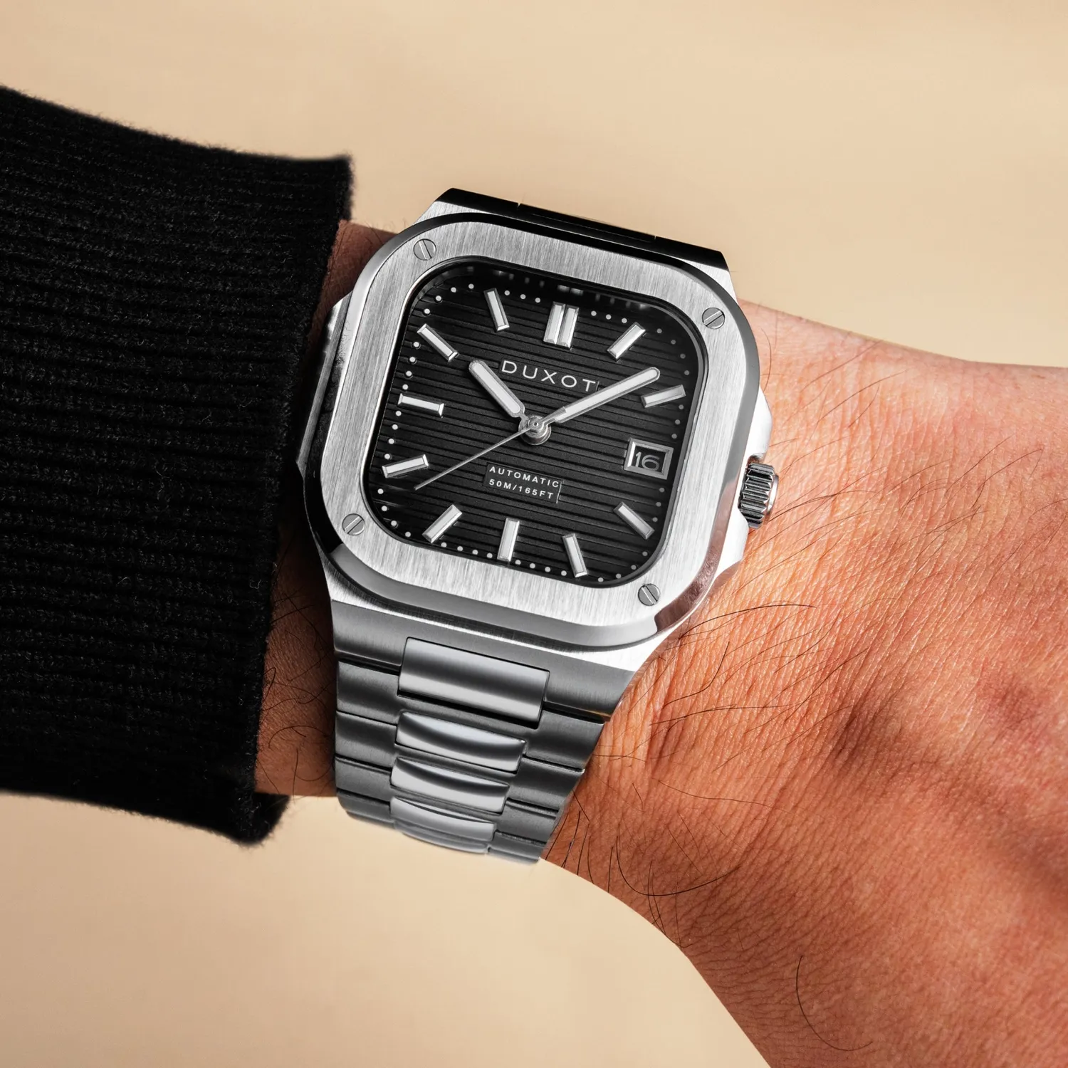 Duxot Quadrata Automatic Midnight Black klokke 42 mm