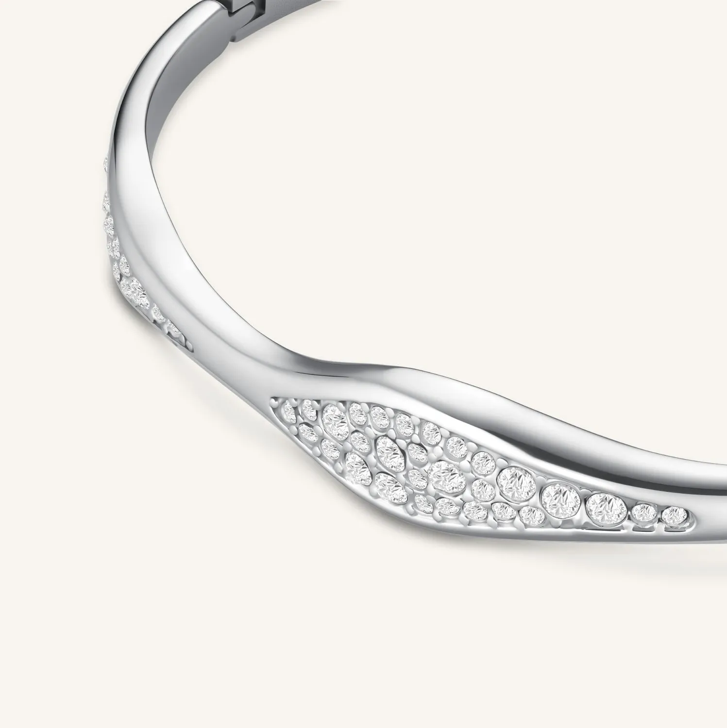 Rosefield Pave Wave Bangle armring gull