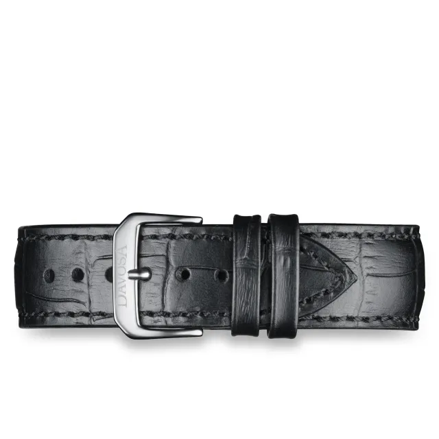 DAVOSA Calfskin Leather Black 16/18/20 skinnrem svart 18 mm