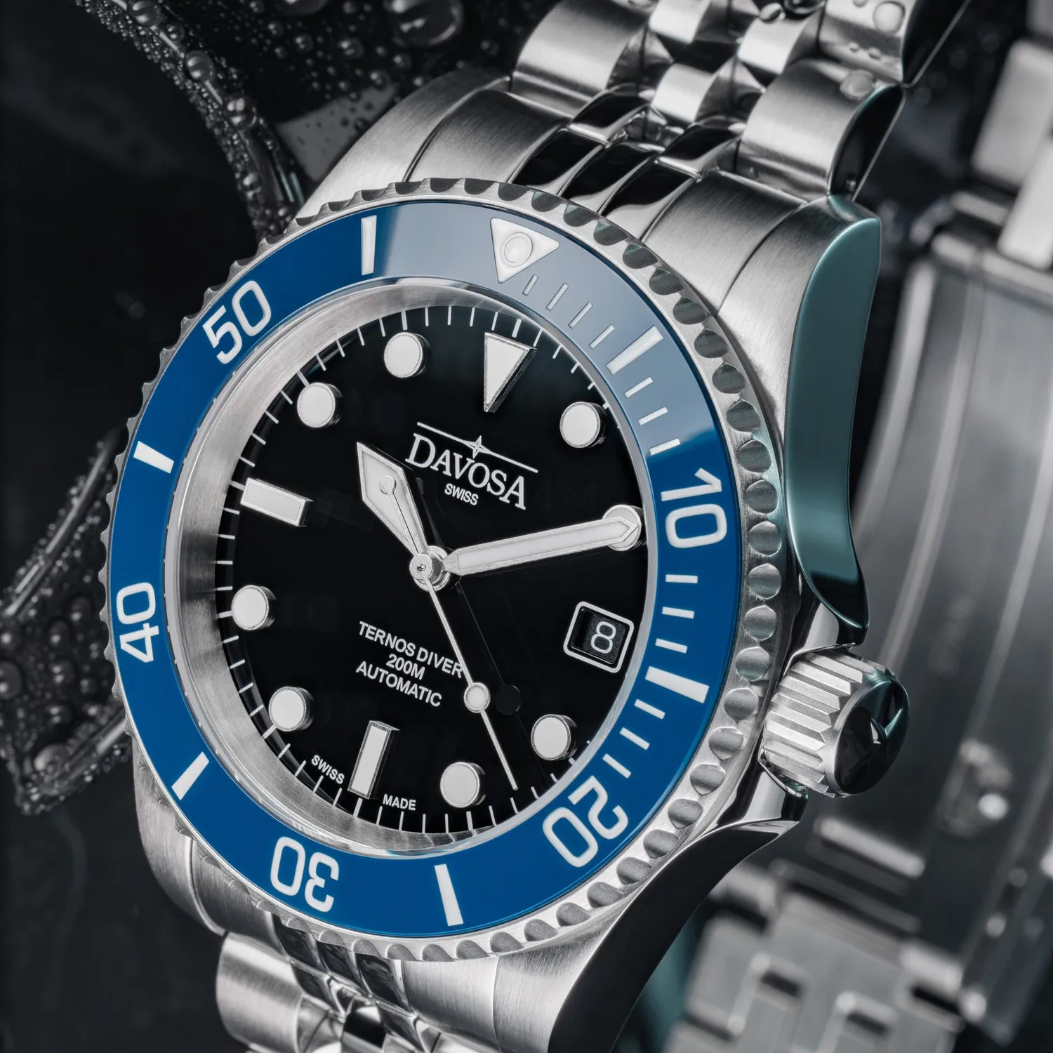 DAVOSA Ternos Diver automatisk dykkerklokke uten lupe