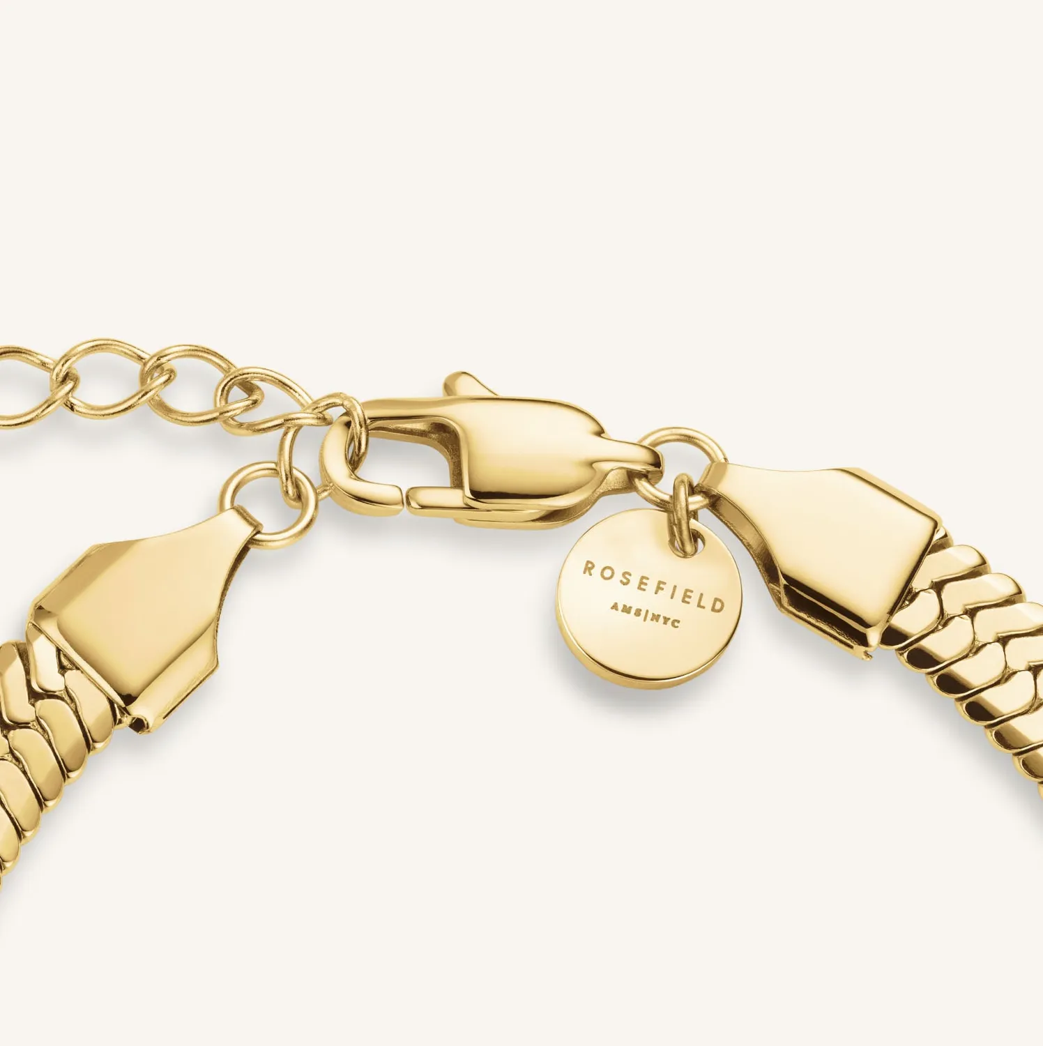 Rosefield Large Snake Bracelet armbånd gull 6 mm