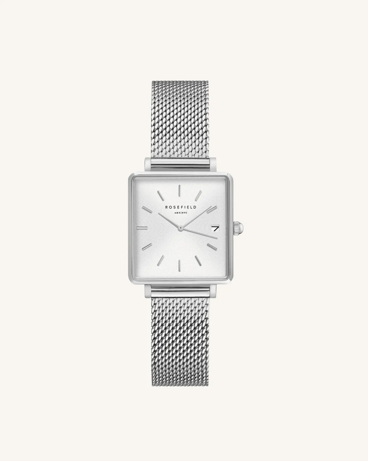 Rosefield Mesh Silver rem 14 mm sølv Boxy XS