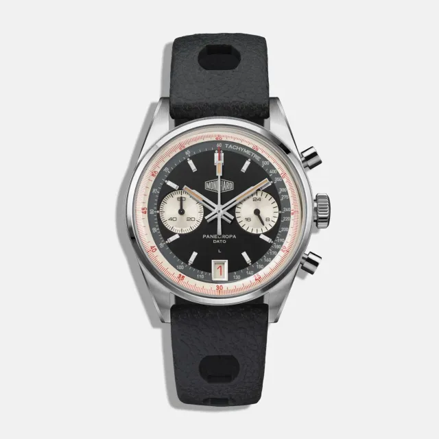 MonChard Reverse Panda kronograf 38 mm med ekstra rislenke