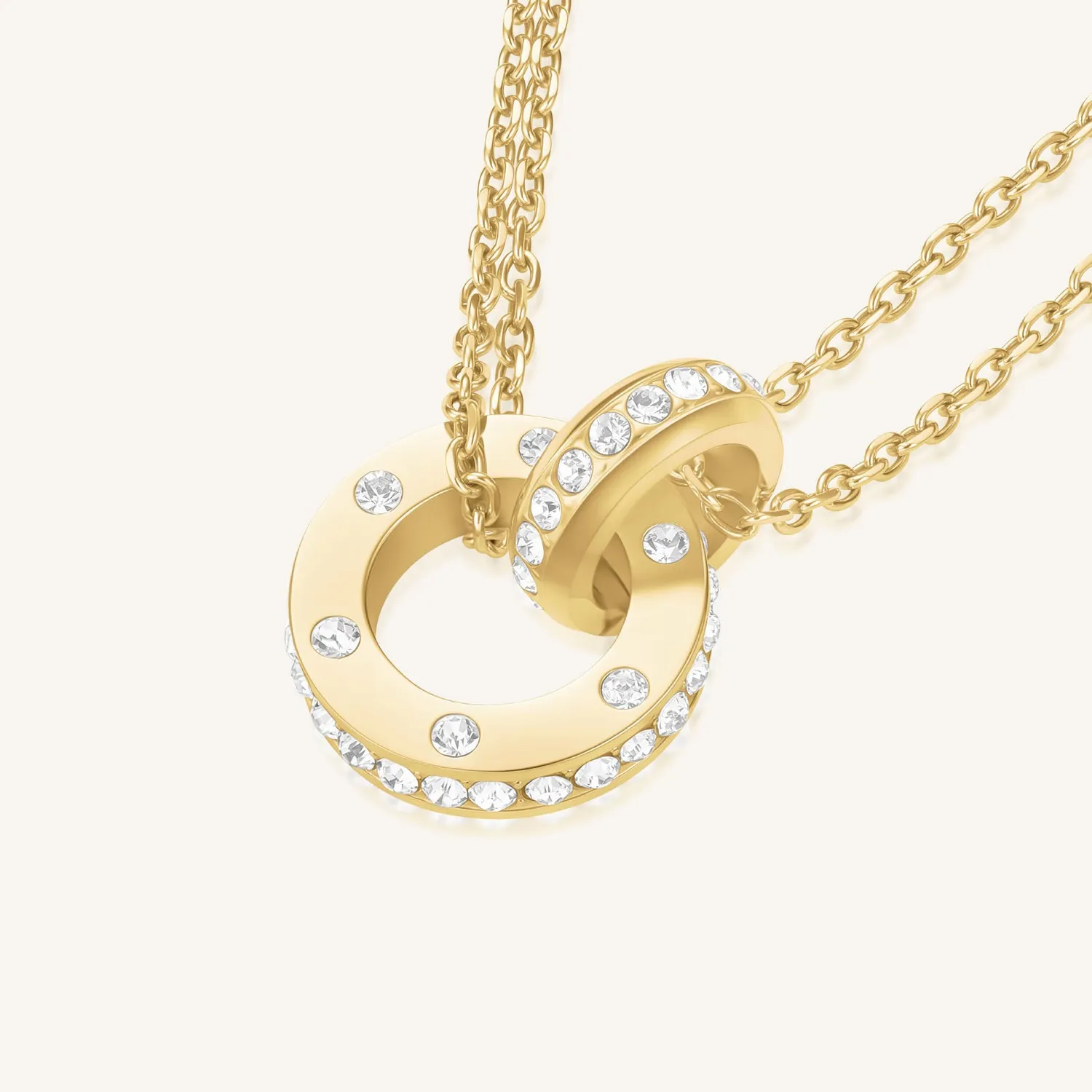 Rosefield Love Connection Necklace halskjede gull 42–46 cm