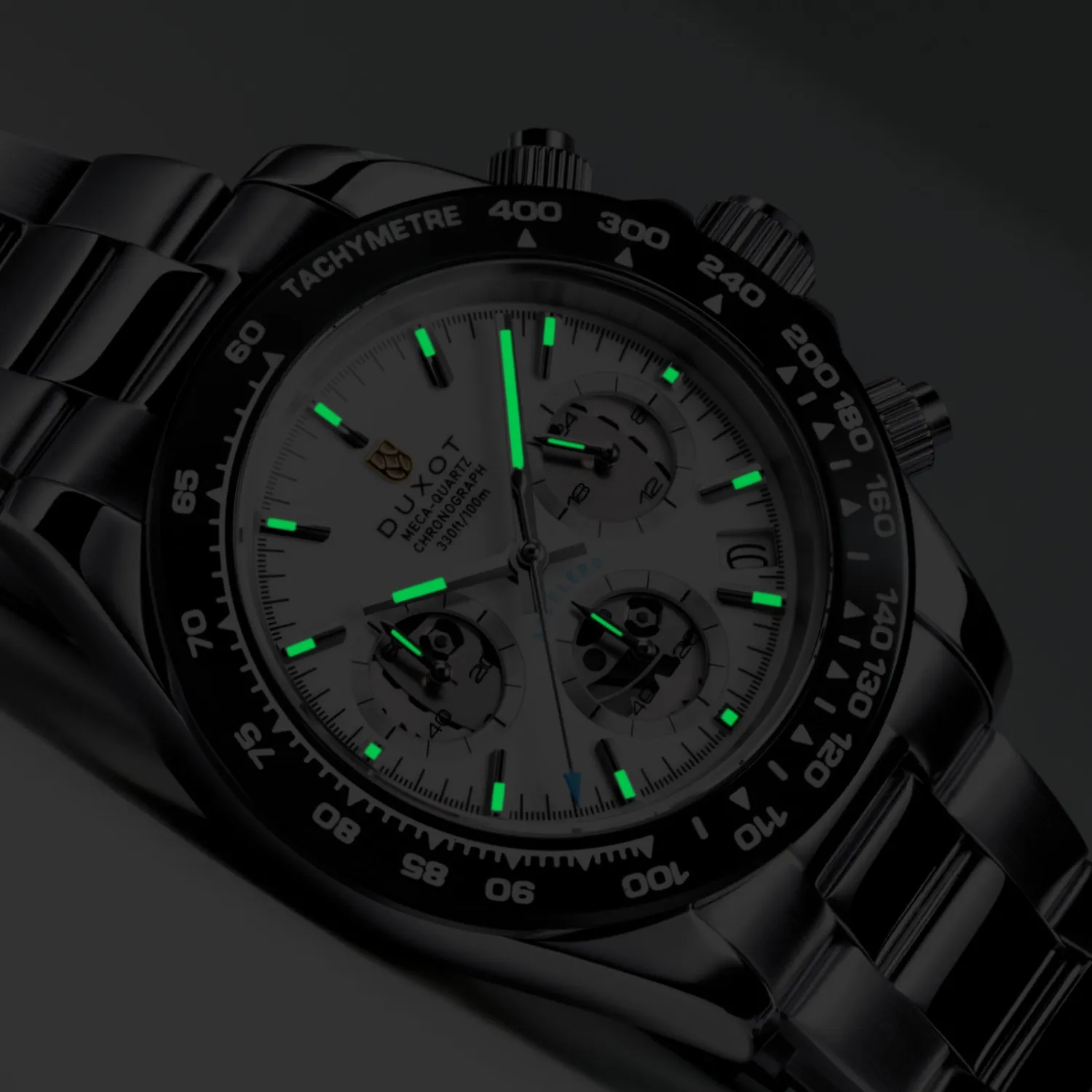 Duxot Accelero Compax Skeleton Edition kronografklokke svart