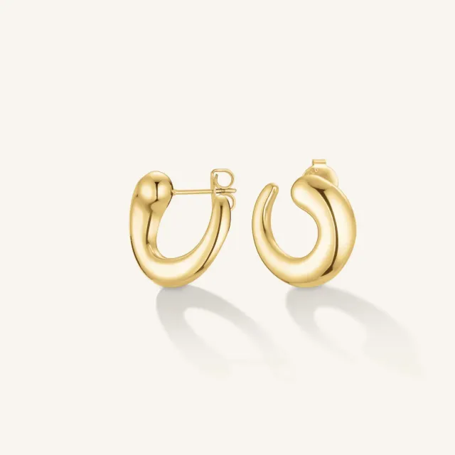 Rosefield Essentials Swirl Studs øredobber gull