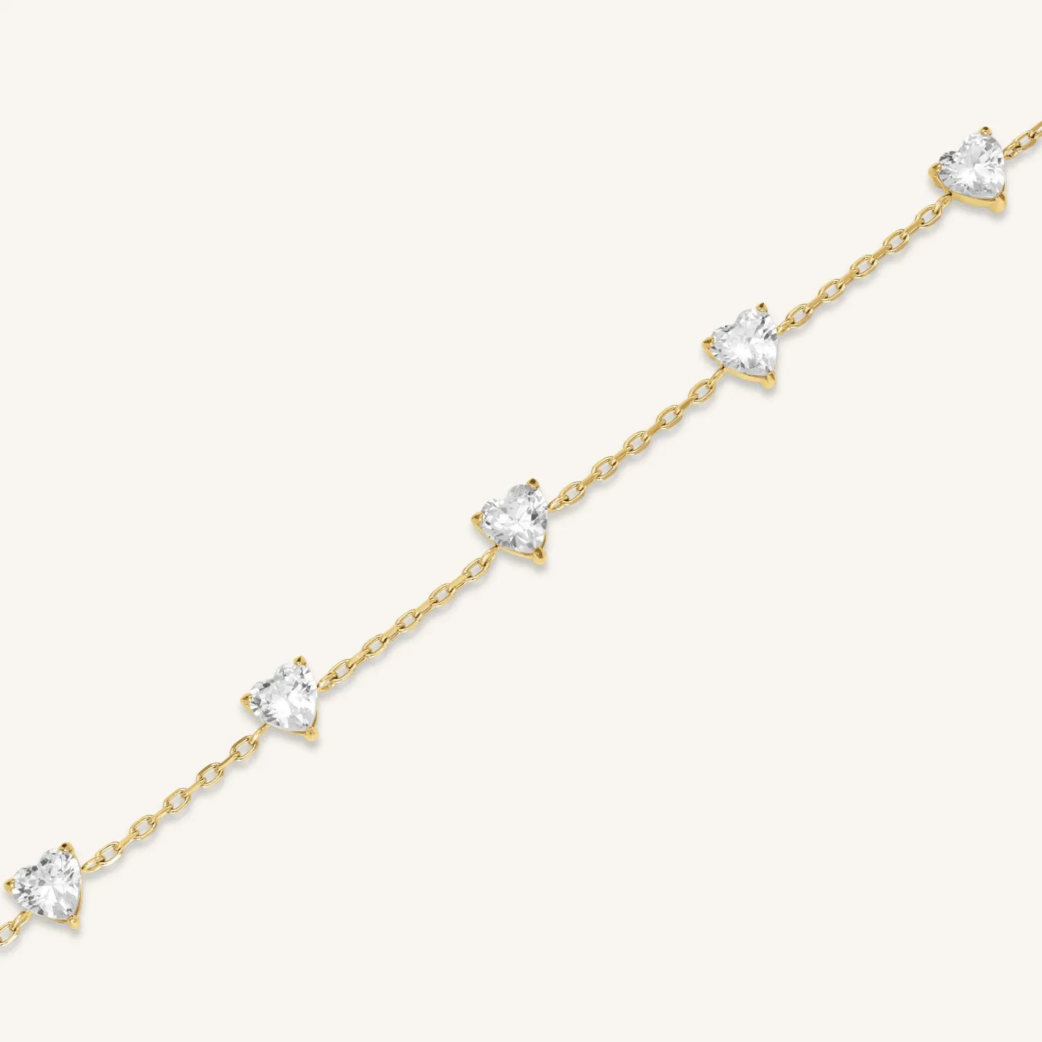 Rosefield Row Hearts Bracelet armbånd gull