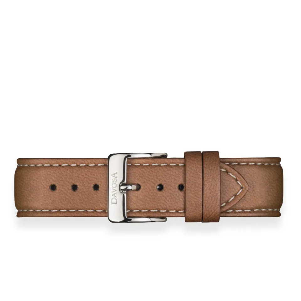 DAVOSA Vegan Leather brun klokkerem 20 mm, vegansk skinn