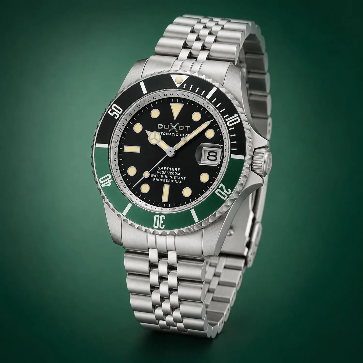Duxot Atlantica Diver Automatic Pitch Black dykkerklokke