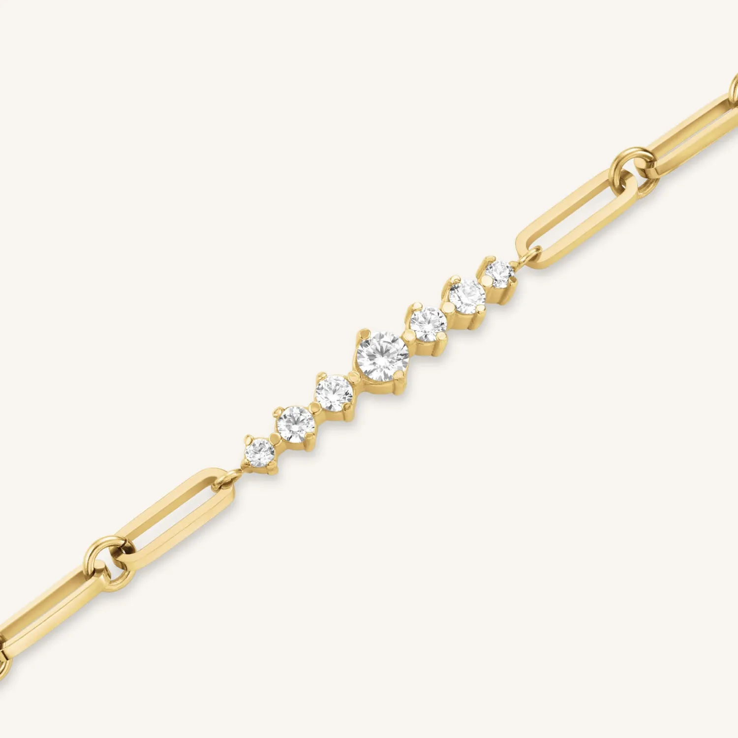 Rosefield Bar Bracelet With Stones armbånd gullbelagt stål