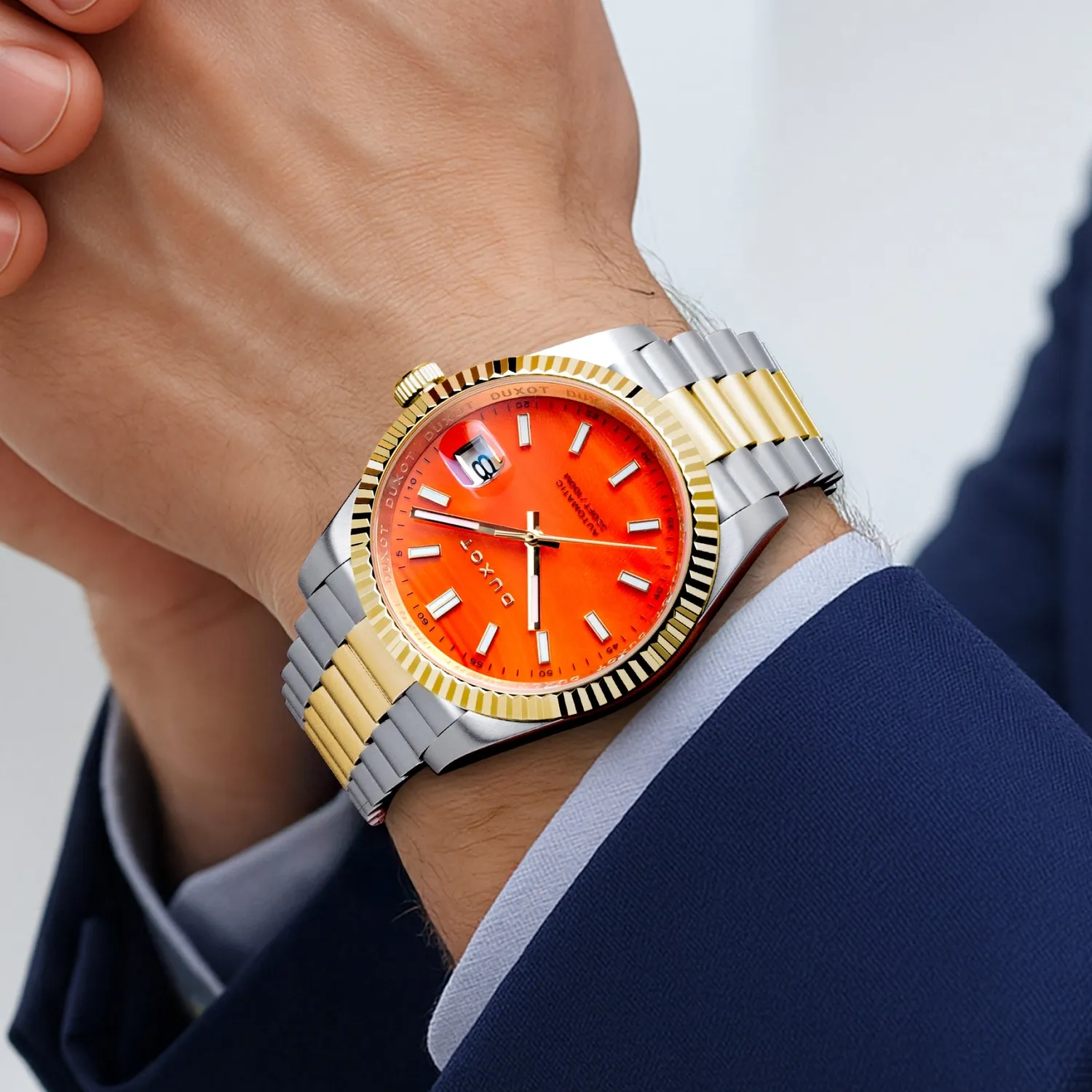Duxot Marcel klokke Agate limited edition steinskive