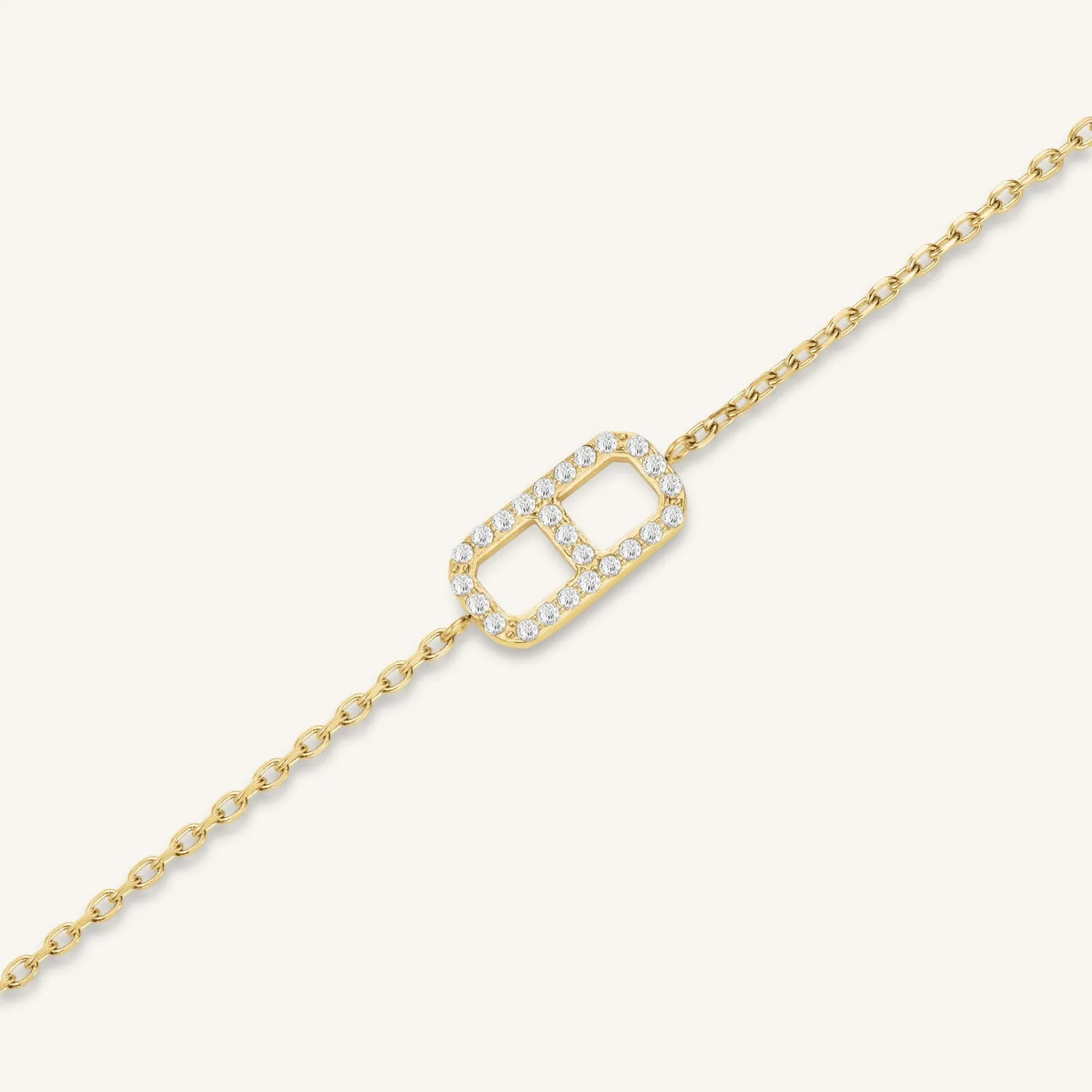 Rosefield Fine Octagon armbånd gullbelagt 16–19 cm