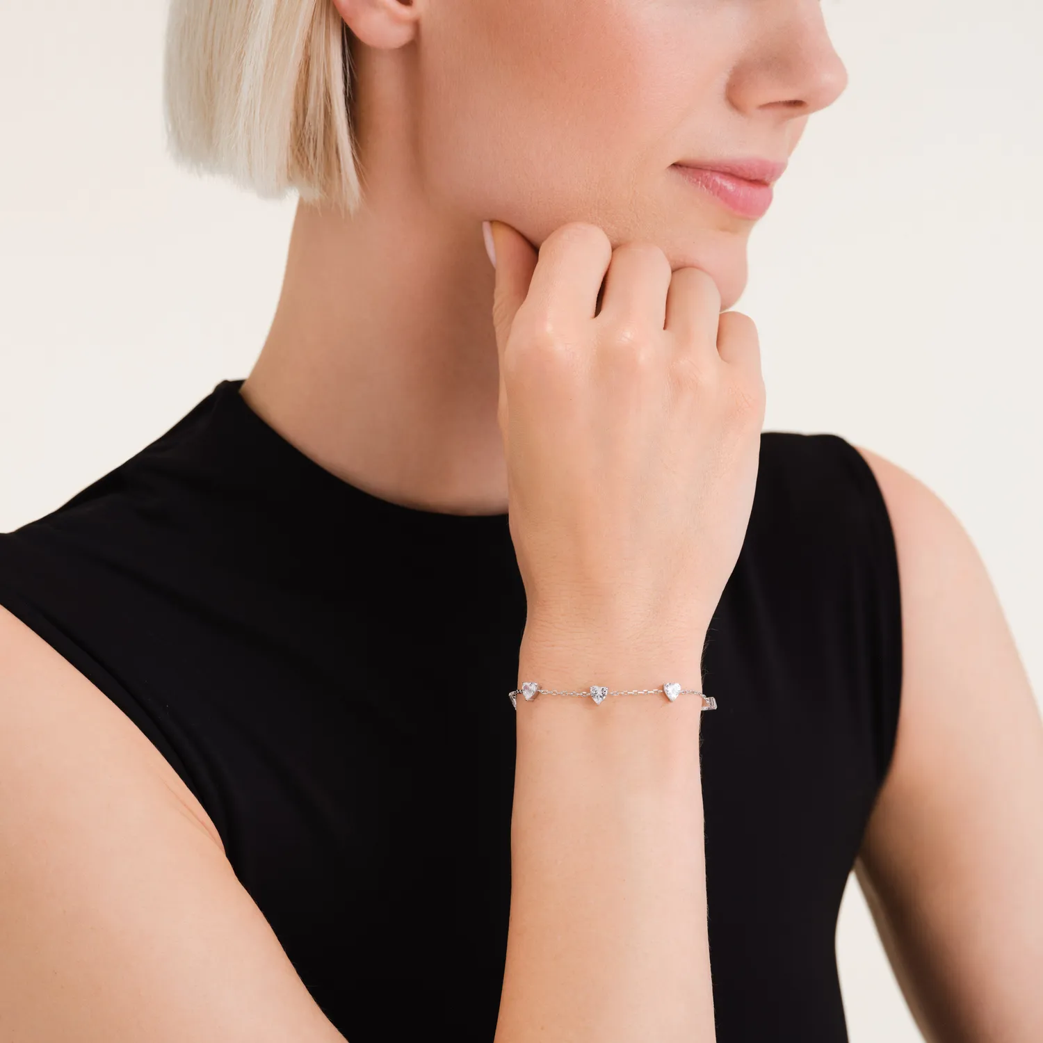 Rosefield Row Hearts Bracelet armbånd gull