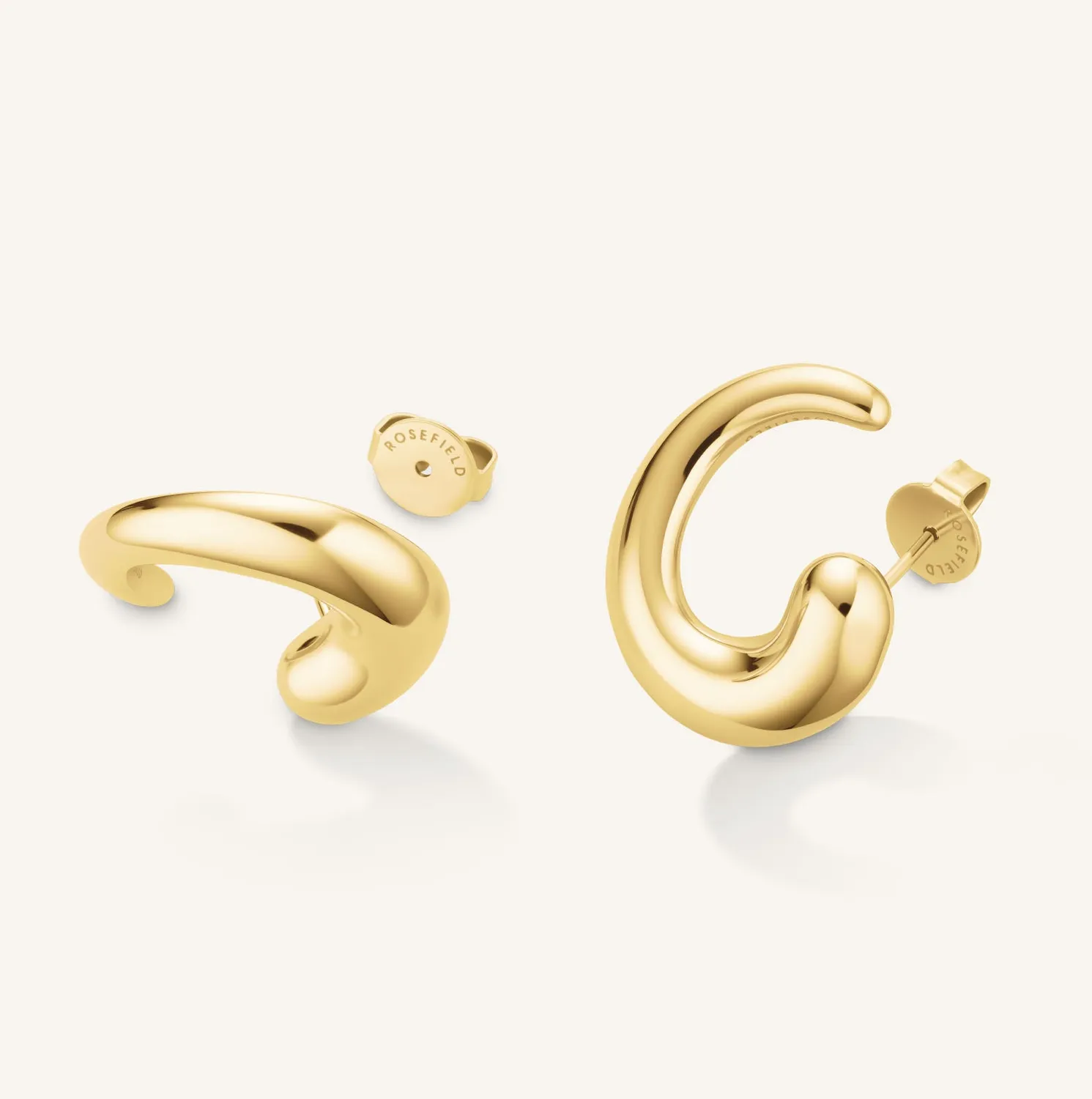 Rosefield Essentials Swirl Studs øredobber gull