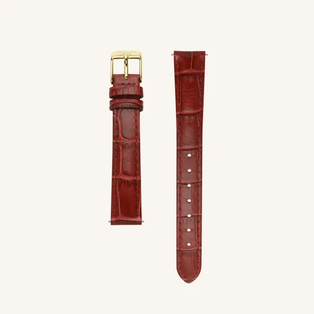 Rosefield Brown Leather Strap klokkerem brun 14 mm Boxy XS skinn