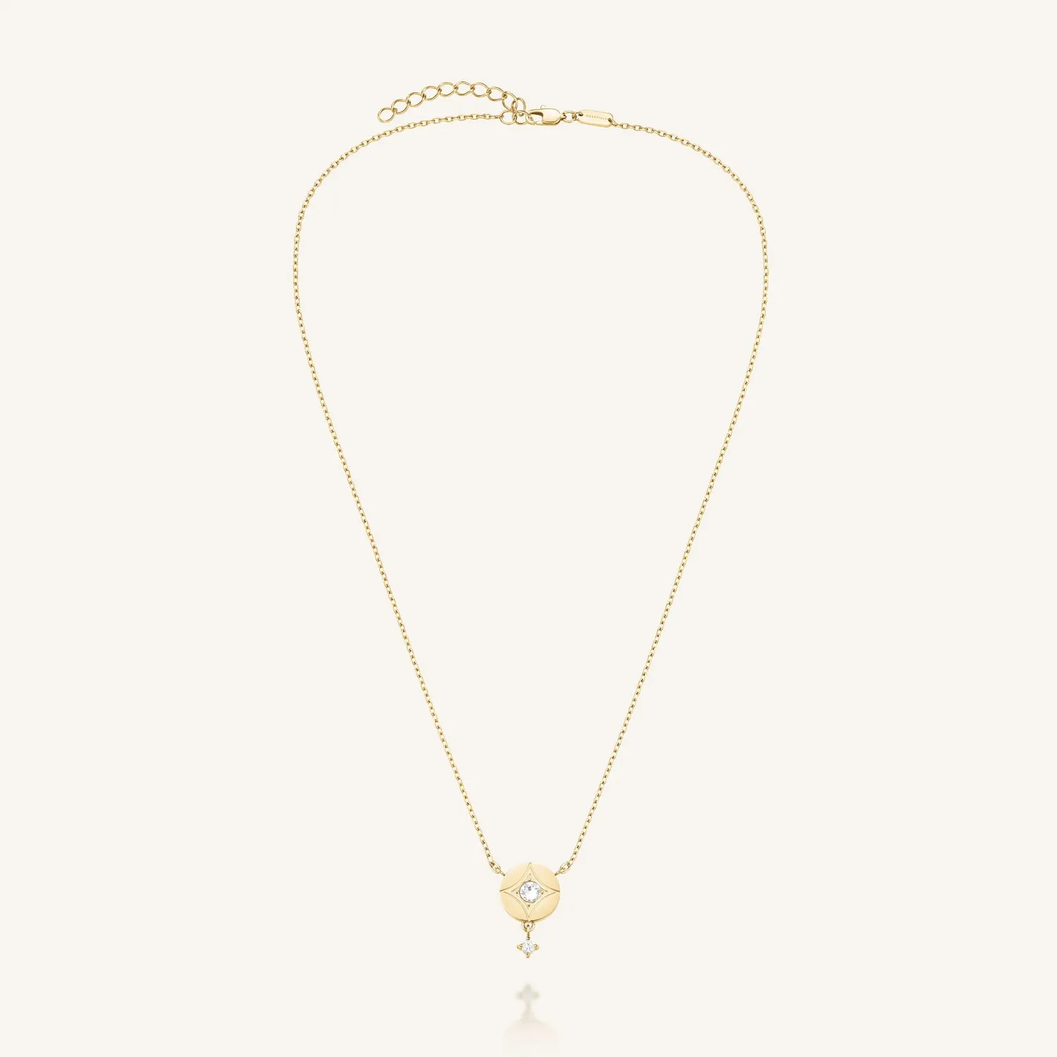 Rosefield Star Coin Necklace halskjede gull 40–44 cm