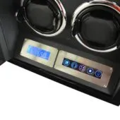 Perfekt Ur Winder For 4 klokker Glossy sort Karbon Lys Fjernkontroll opptrekker