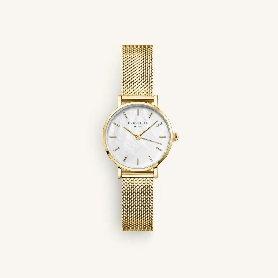 Rosefield Small Edit klokke 26 mm mesh gull