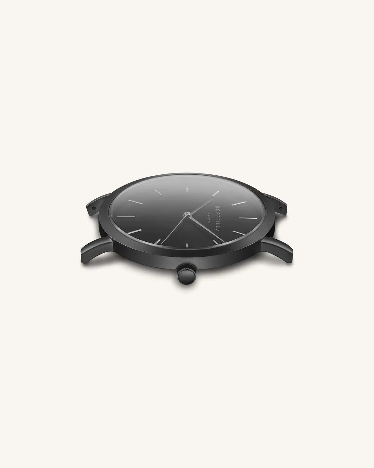 Rosefield Mercer Black Mesh klokke 38 mm – svart meshlenke