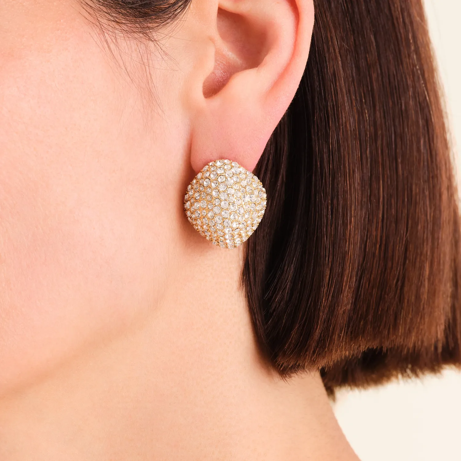 Rosefield Pave Studs ørestikker gullfarget