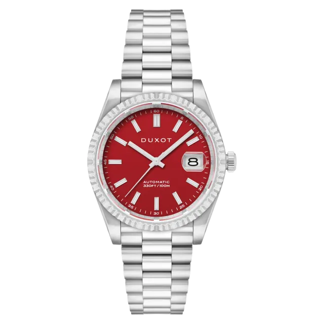 Duxot Marcel Automatic Firebrick Red klokke 10 ATM