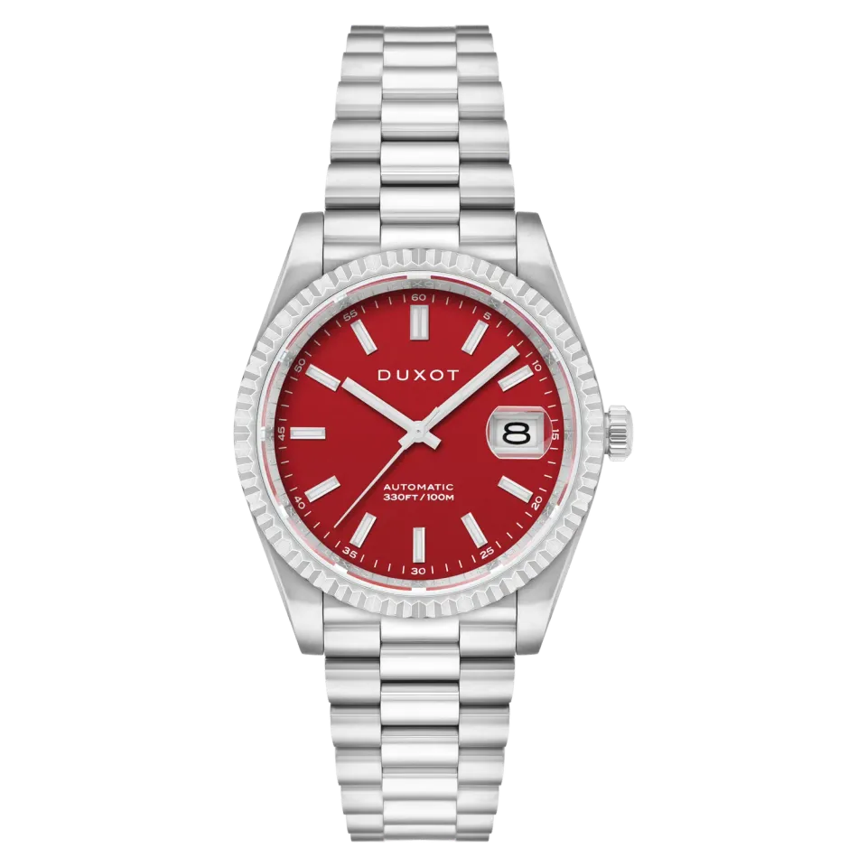 Duxot Marcel Automatic Firebrick Red klokke 10 ATM