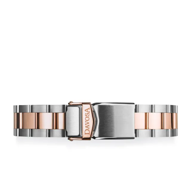 DAVOSA Ternos Medium TriaLink Bicolor Rosé klokkelenke 18 mm