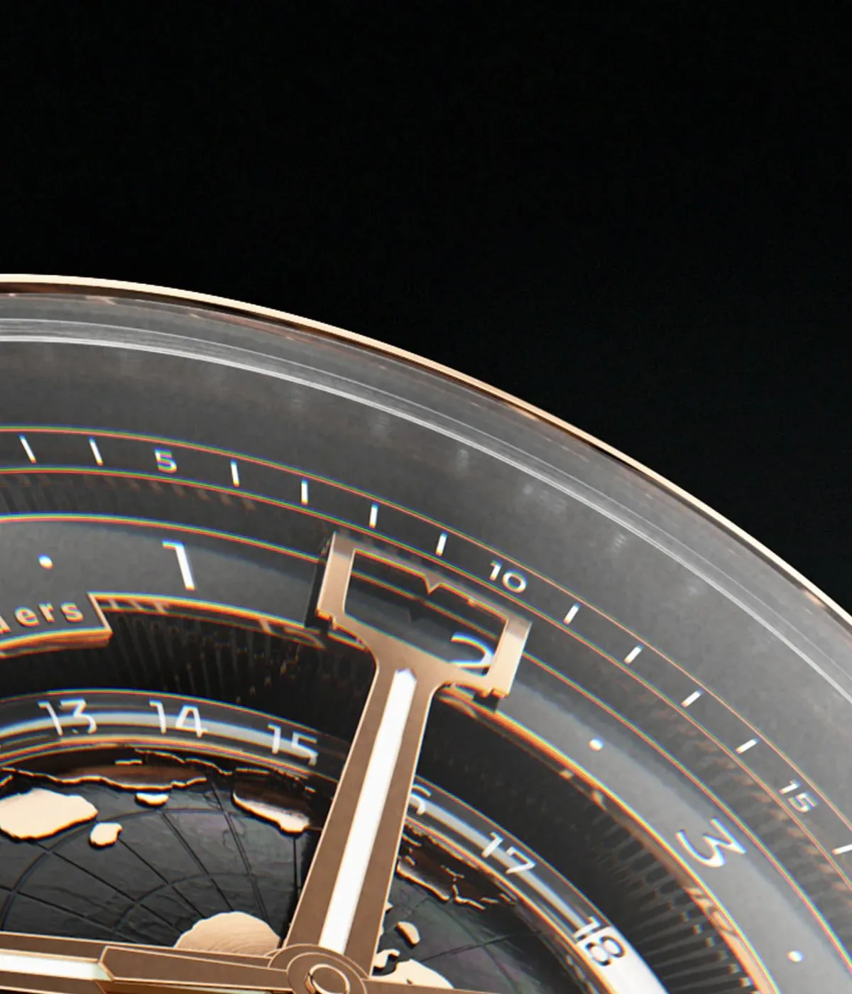 DeSanders Voyage GMT Black Pearl klokke