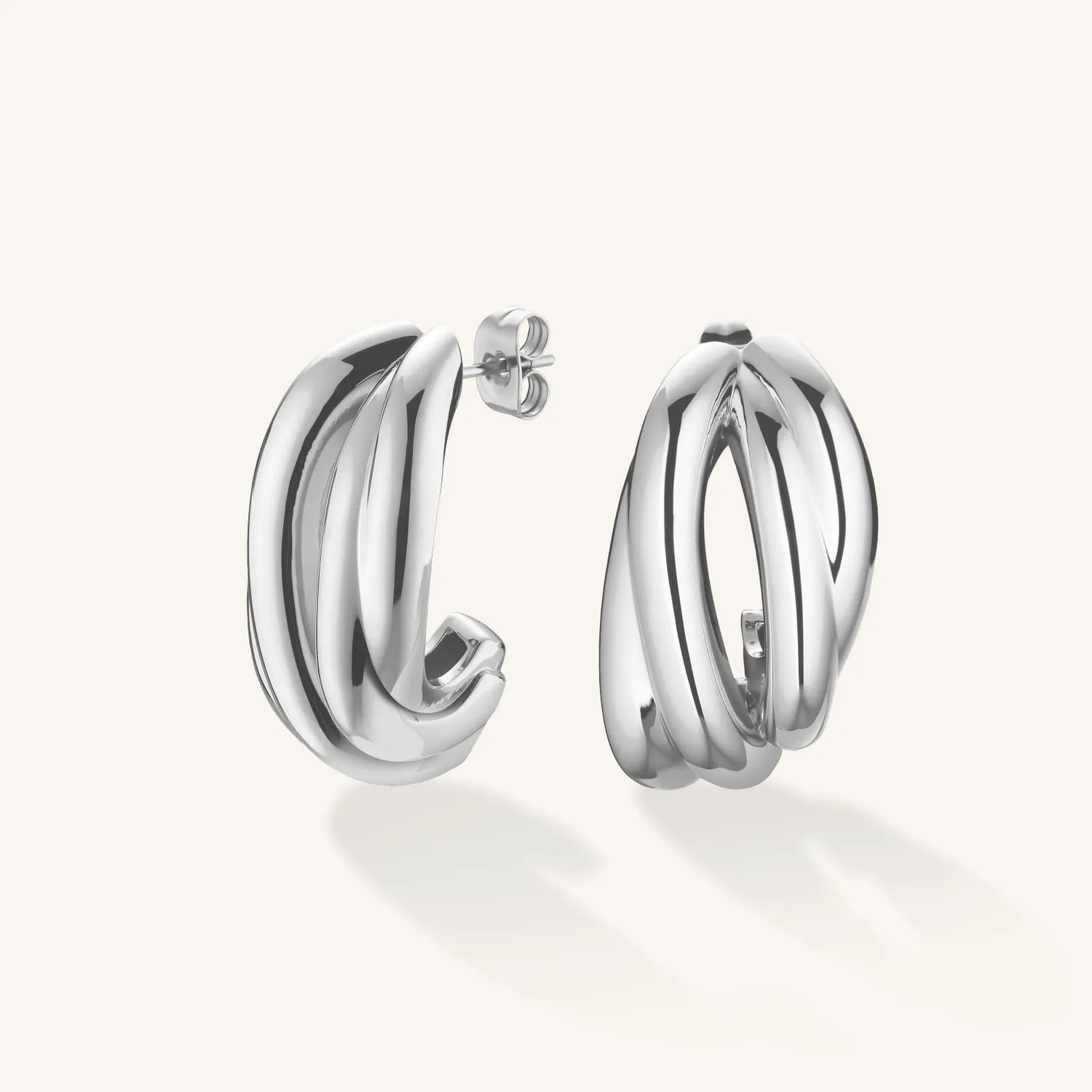 Rosefield Essentials Tangle Earrings øredobber gull og sølv