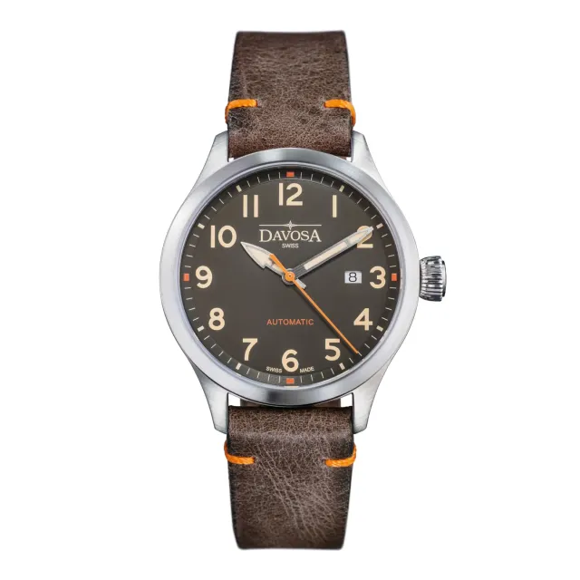 DAVOSA Axis automatisk herreklokke med vintage-skinnrem