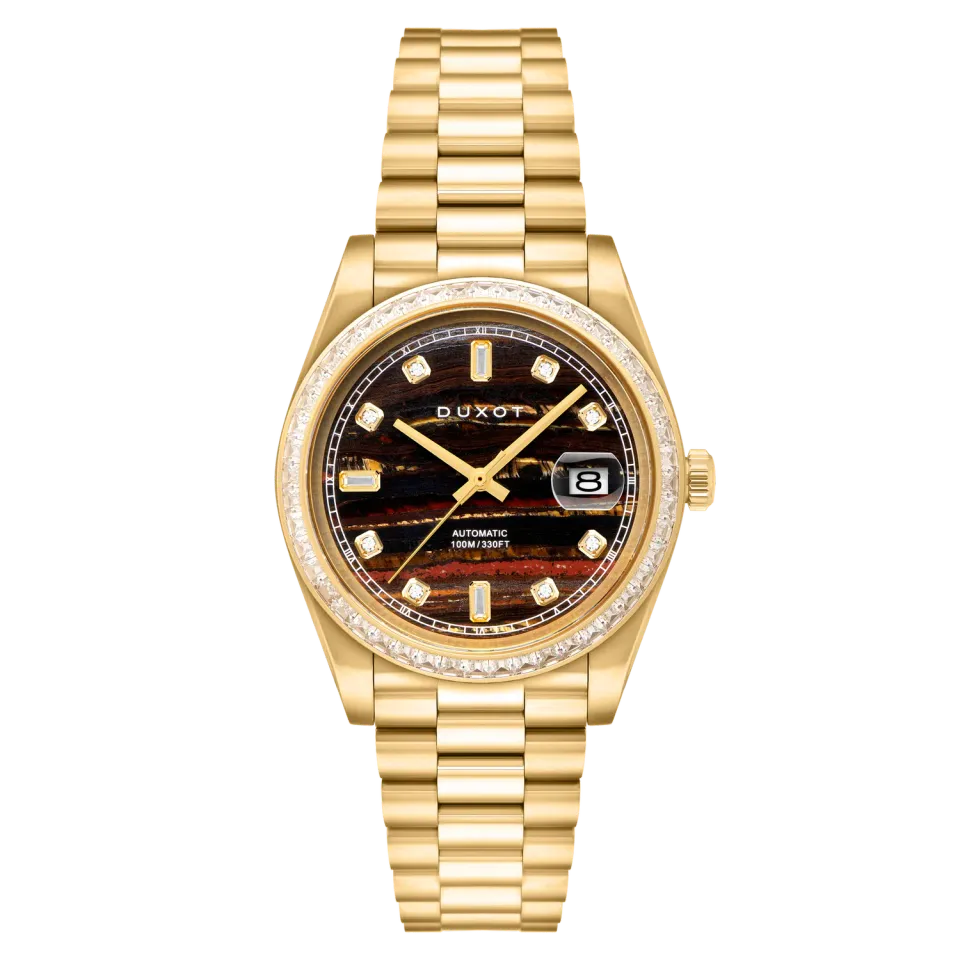 Duxot Serenata Automatic klokke Tiger Eye 40 mm