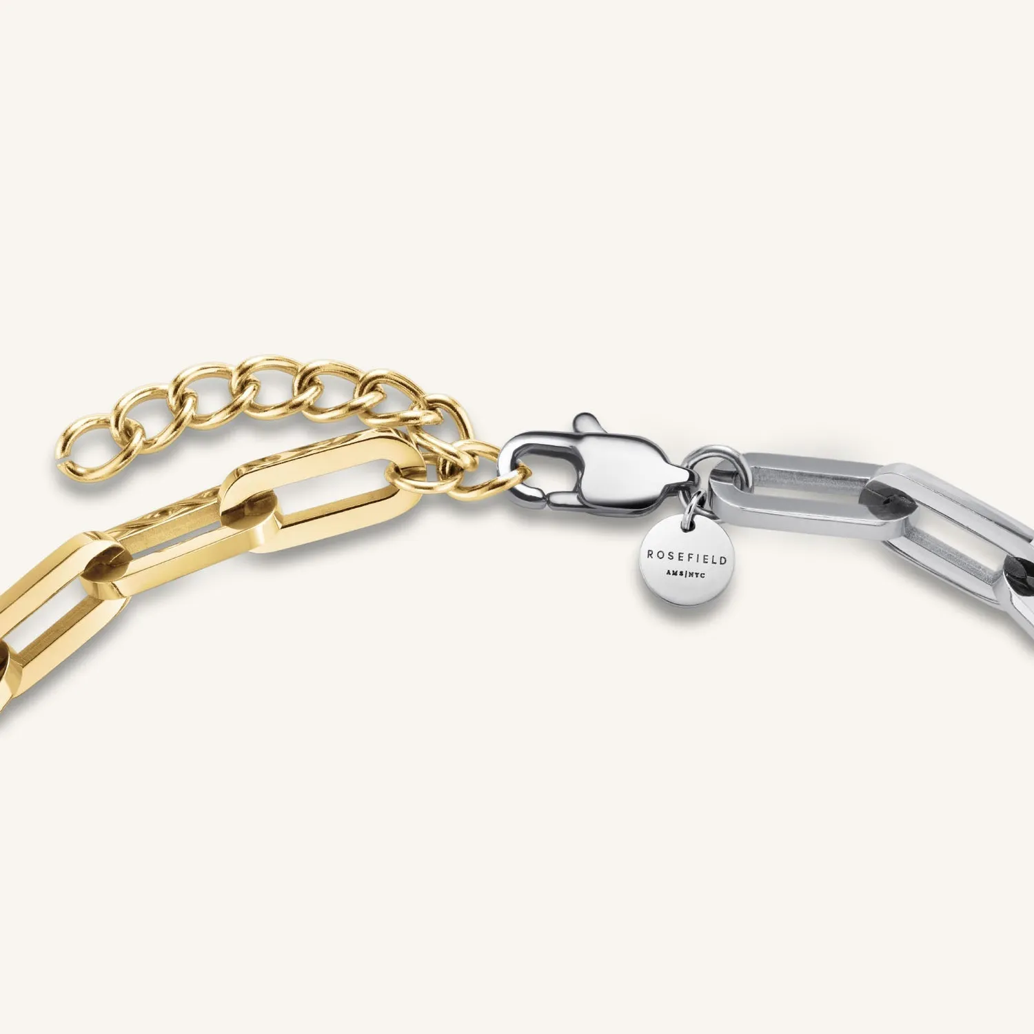 Rosefield Essentials Duotone Chain Necklace halskjede gull og sølv