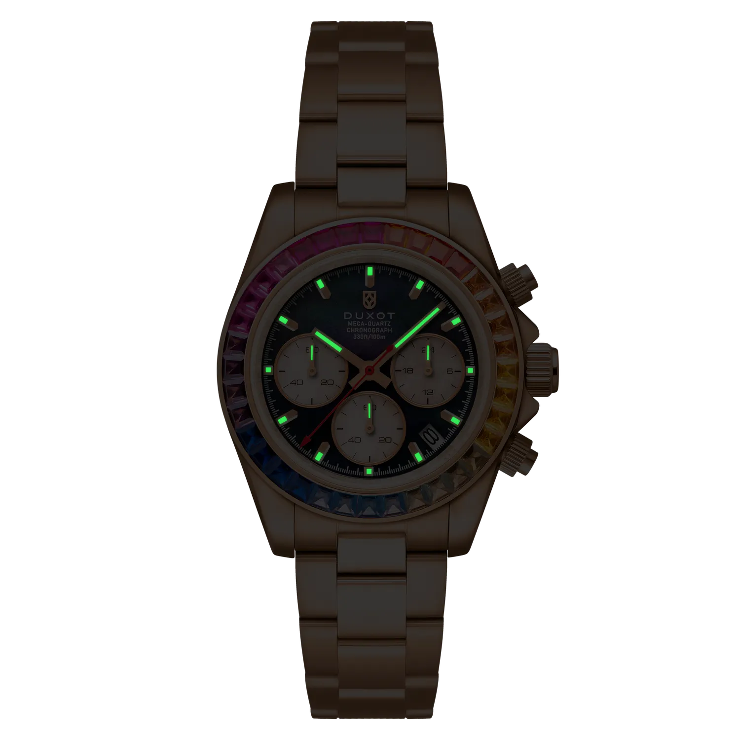 Duxot Accelero Rainbow Chronograph kronograf 40 mm perlerosa