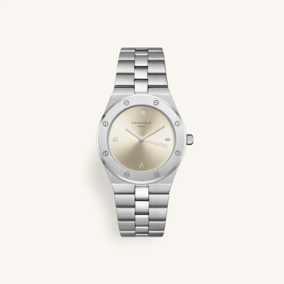 Rosefield Rose Silver armbåndsur sølvfarget 33,23 × 40 mm