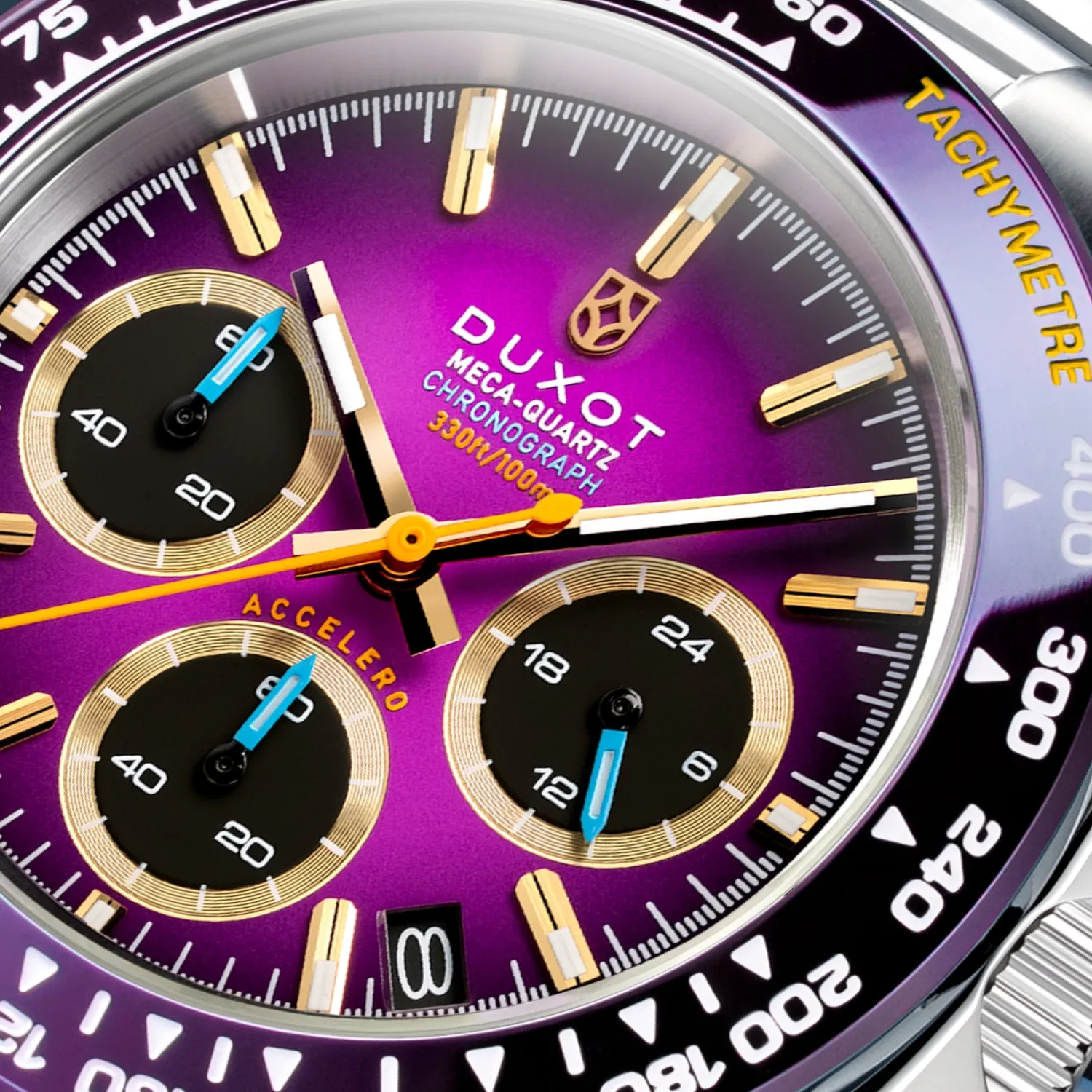 Duxot Accelero Amethyst Aura kronografklokke 40 mm