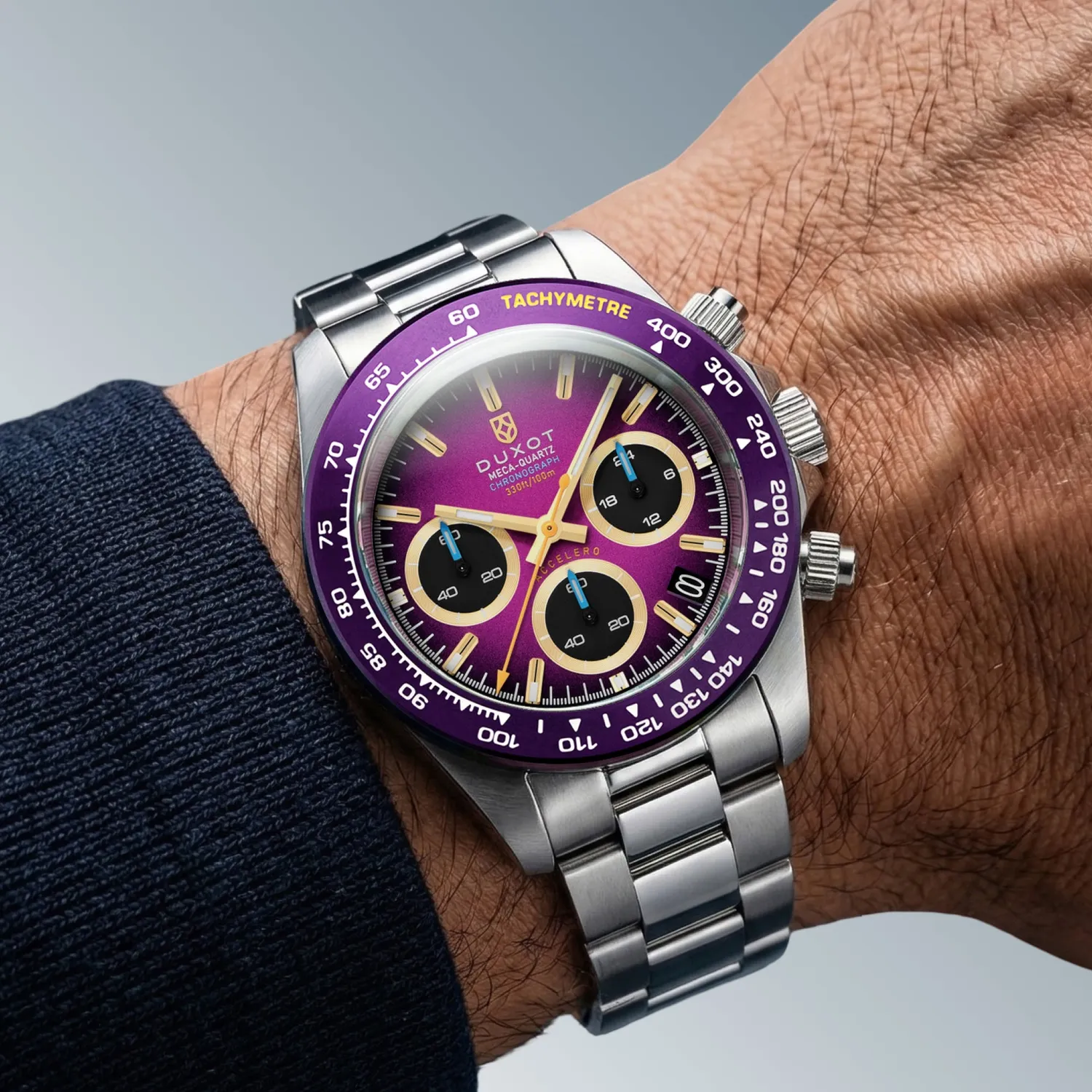 Duxot Accelero Amethyst Aura kronografklokke 40 mm