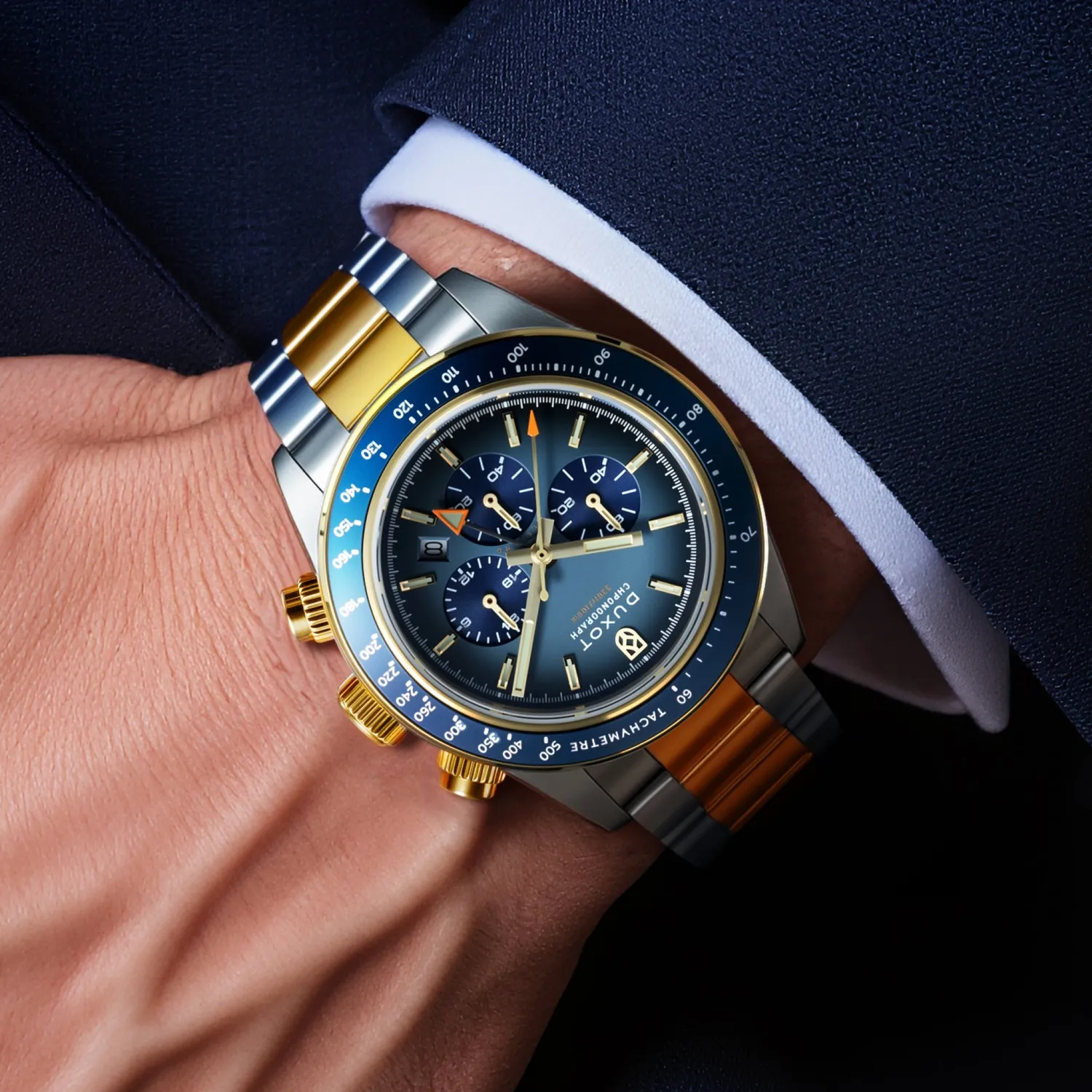 Duxot Vitesse kvartsur Cobalt Blue 39 mm stål