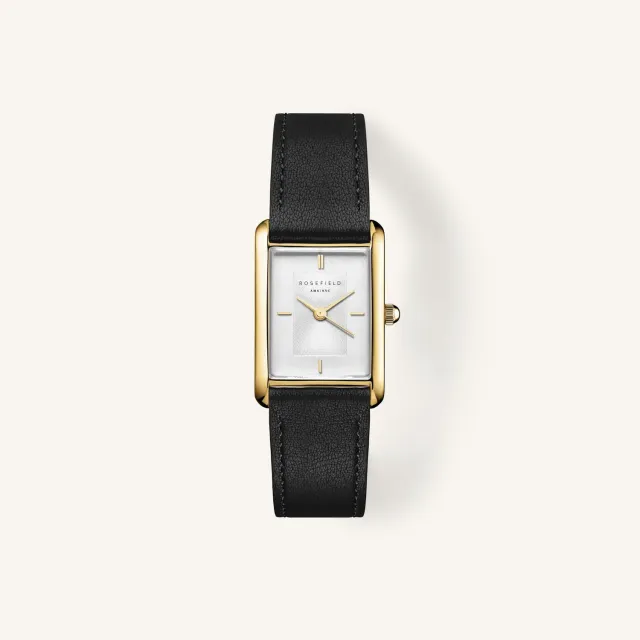 Rosefield Heirloom Black Leather klokke sort skinnrem