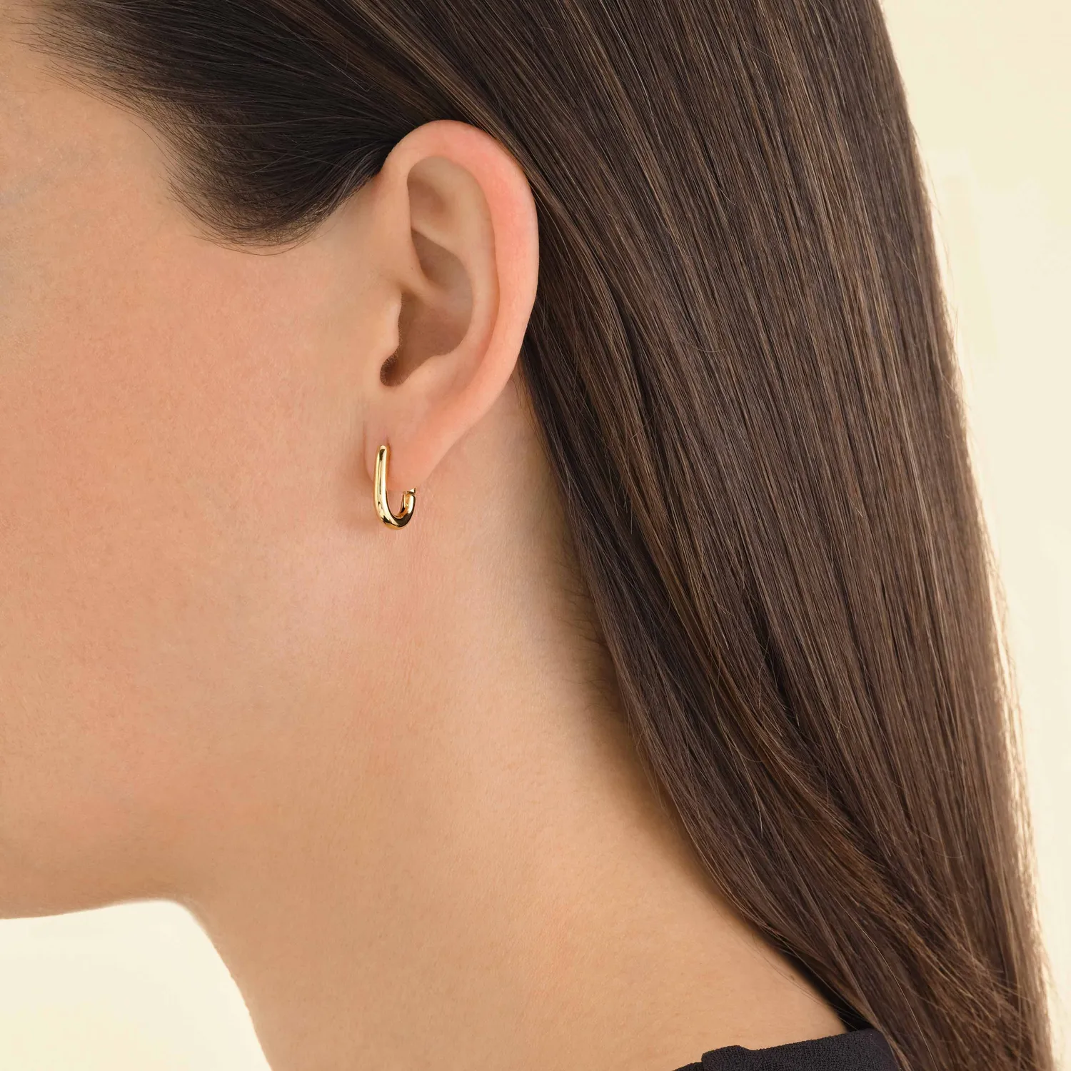 Rosefield Essentials Small Oval Hoops øreringer gull og sølv