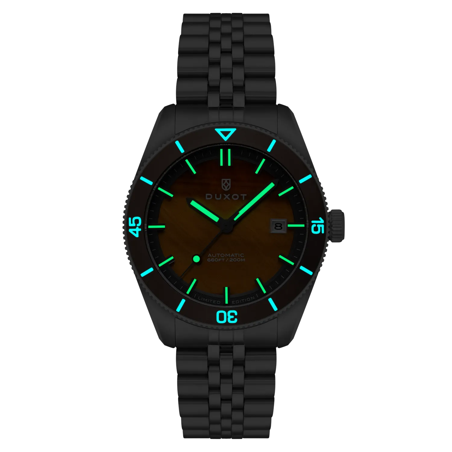 Duxot Pacifico Tiger Eye automatisk klokke steinskive