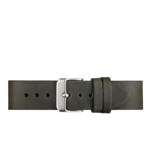 DAVOSA Calfskin Leather Vintage Black Grey klokkerem 20 mm kalveskinn
