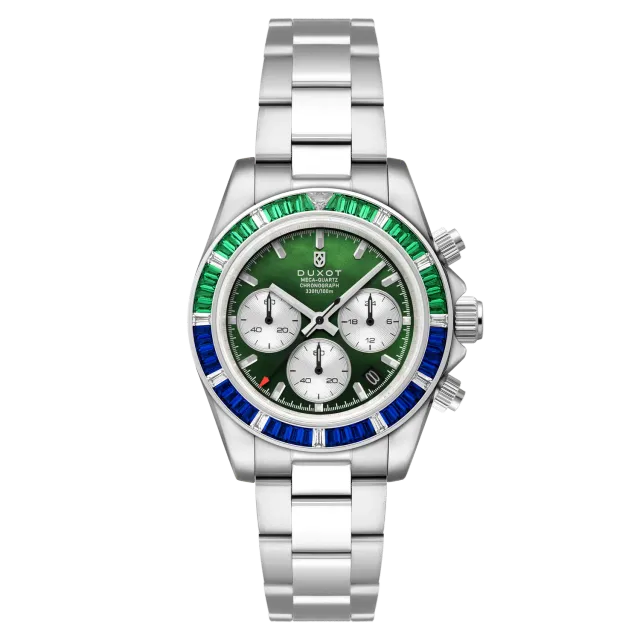 Duxot Accelero Rainbow Chronograph Pearl Green kronografklokke