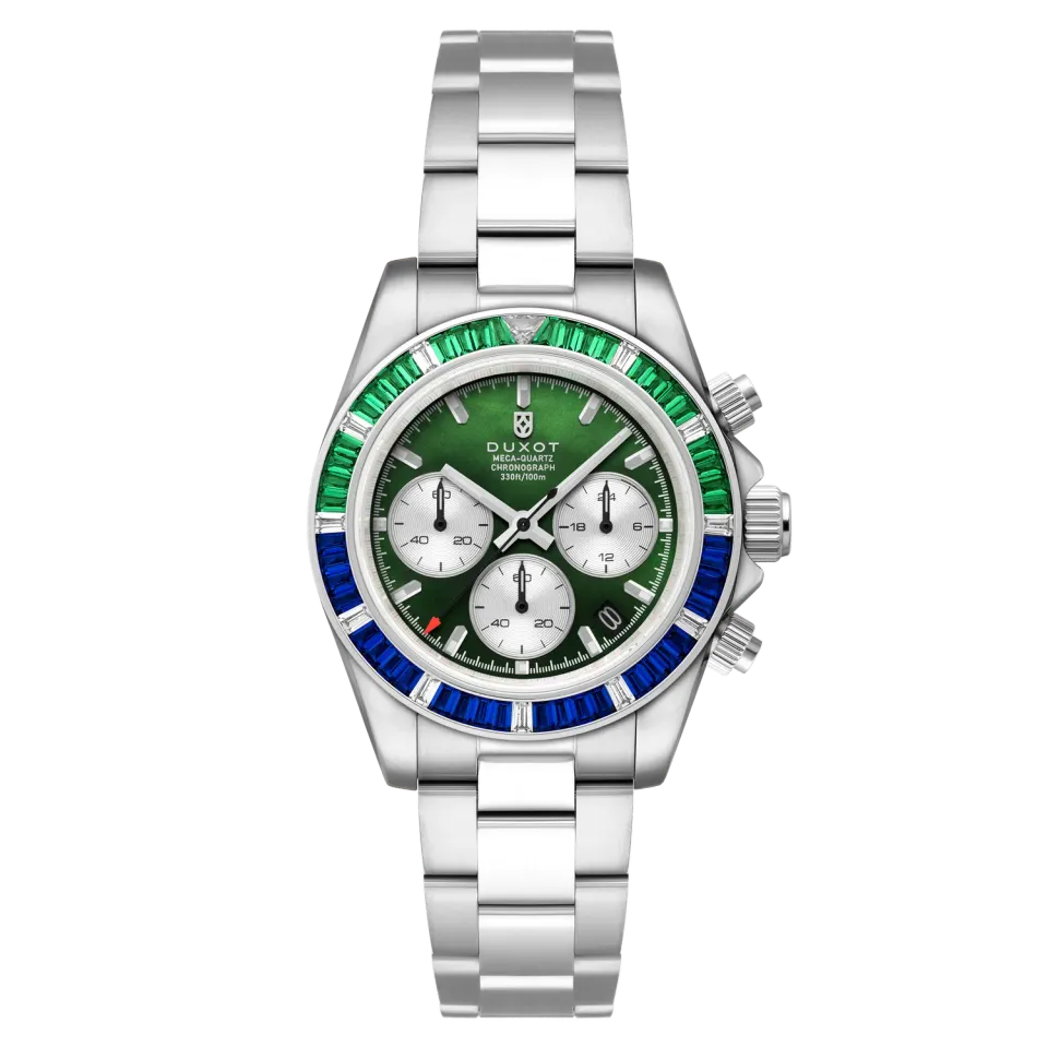 Duxot Accelero Rainbow Chronograph Pearl Green kronografklokke